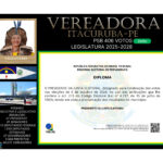 QUADROS VEREADORES ITACURUBA PE 30X40 CM